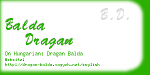 balda dragan business card